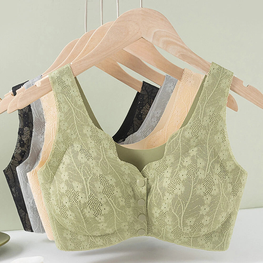 Front-Clasping Wire-Free Bras for Ladies